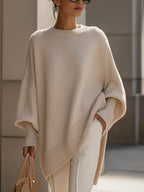 ELENA | Suéter poncho oversize de punto