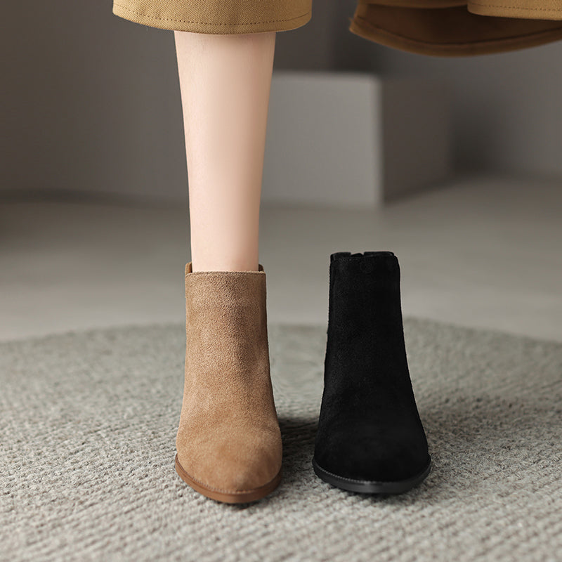 Farah | Botas Rectas de Piel Auténtica