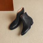Botas de Piel Auténtica de Caña Recta