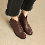 Botas de Piel Auténtica de Caña Recta
