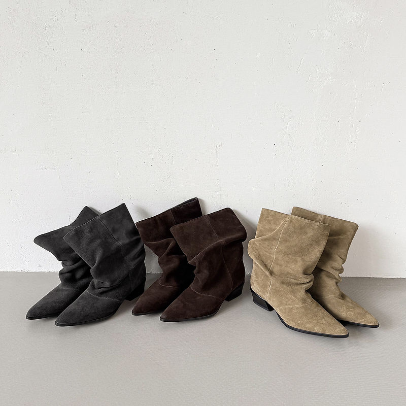 Delia | Botines de Piel de Media Caña