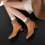 Noelle | Botines de Piel Auténtica con Tacón