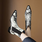 Botines de Piel Efecto Serpiente
