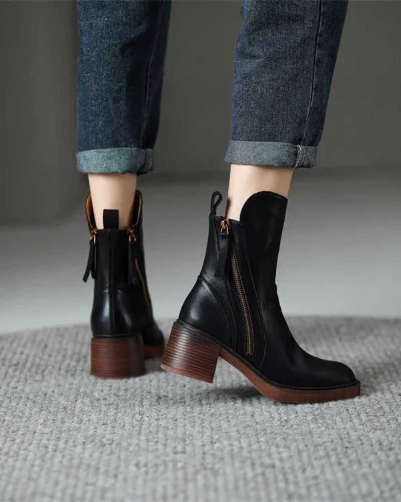 Diana | Botas con Tacón Cuadrado