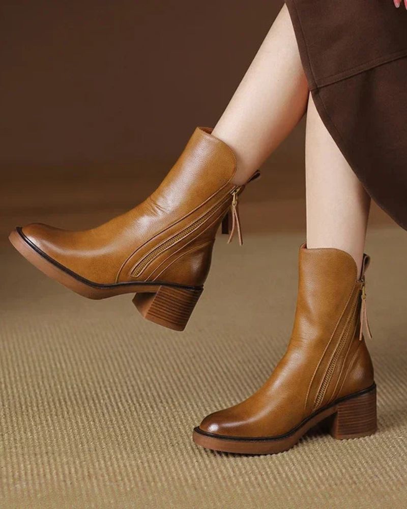 Diana | Botas con Tacón Cuadrado