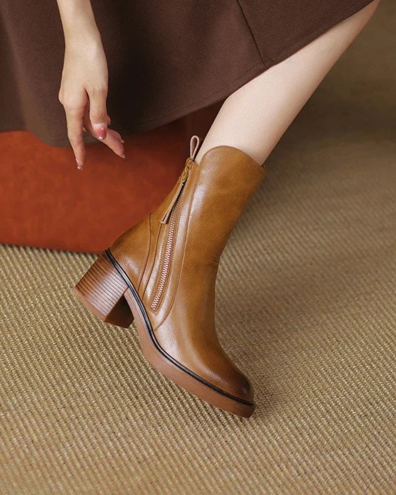 Diana | Botas con Tacón Cuadrado