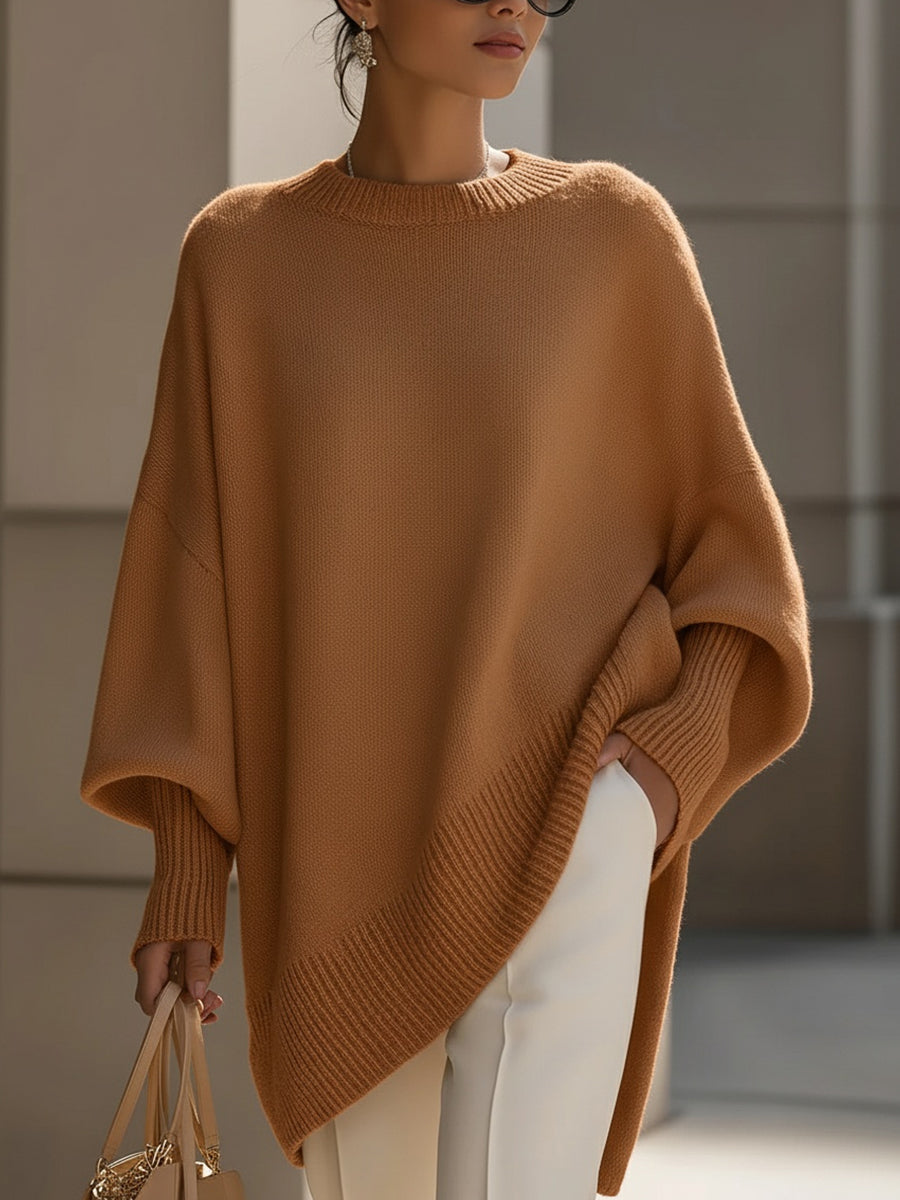 ELENA | Suéter poncho oversize de punto