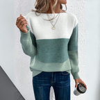 Clara | Suéter de patchwork en tres colores