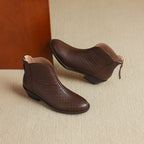 Botas de Piel Auténtica de Caña Recta