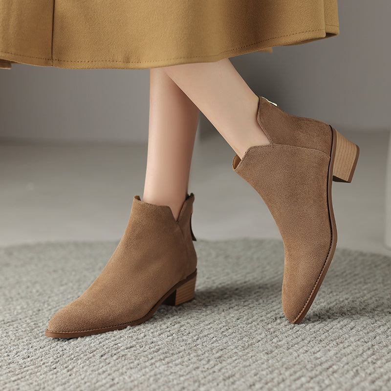 Farah | Botas Rectas de Piel Auténtica