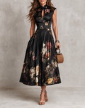 Mia | Vestido plisado con escote lágrima