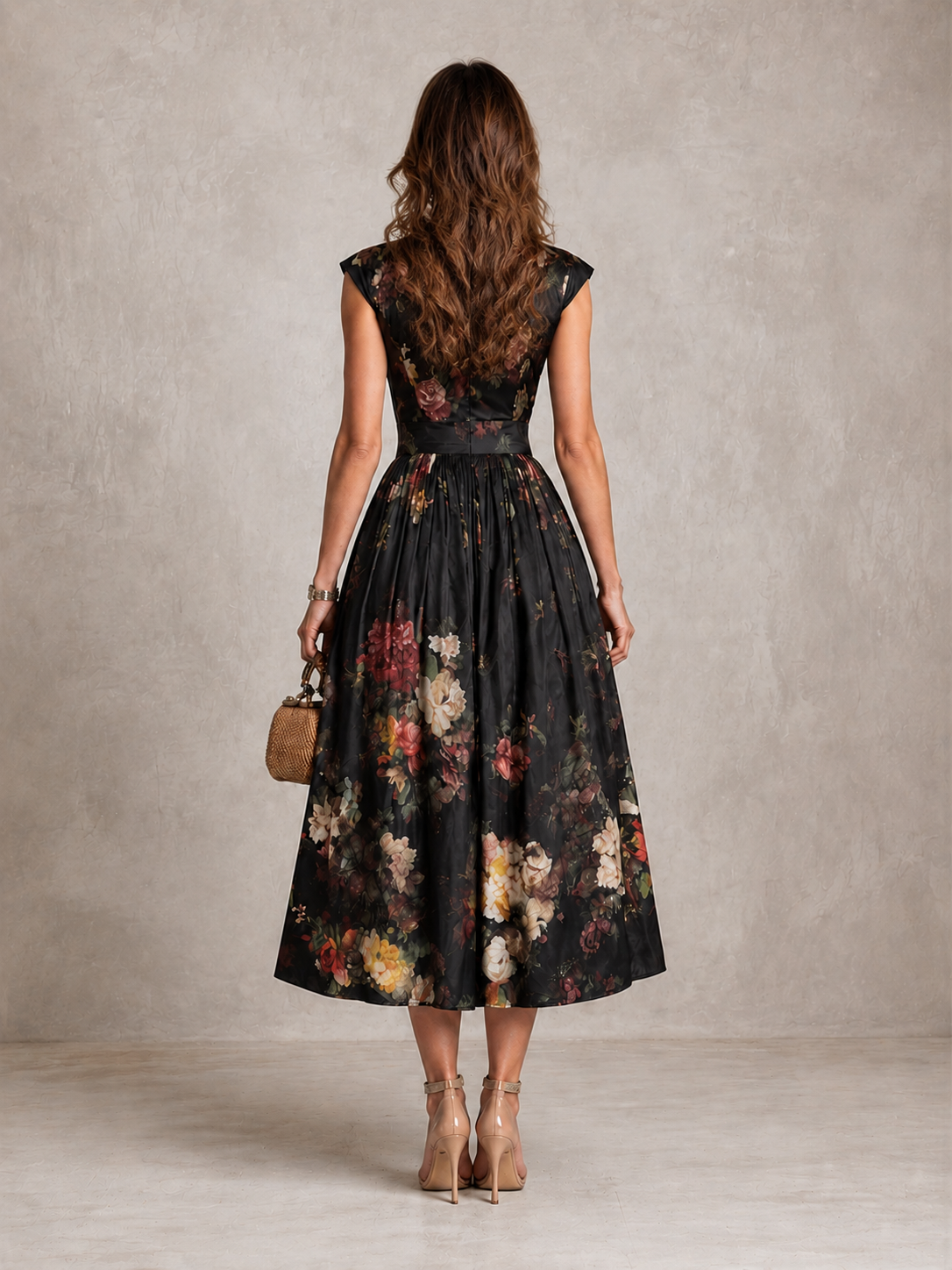 Mia | Vestido plisado con escote lágrima