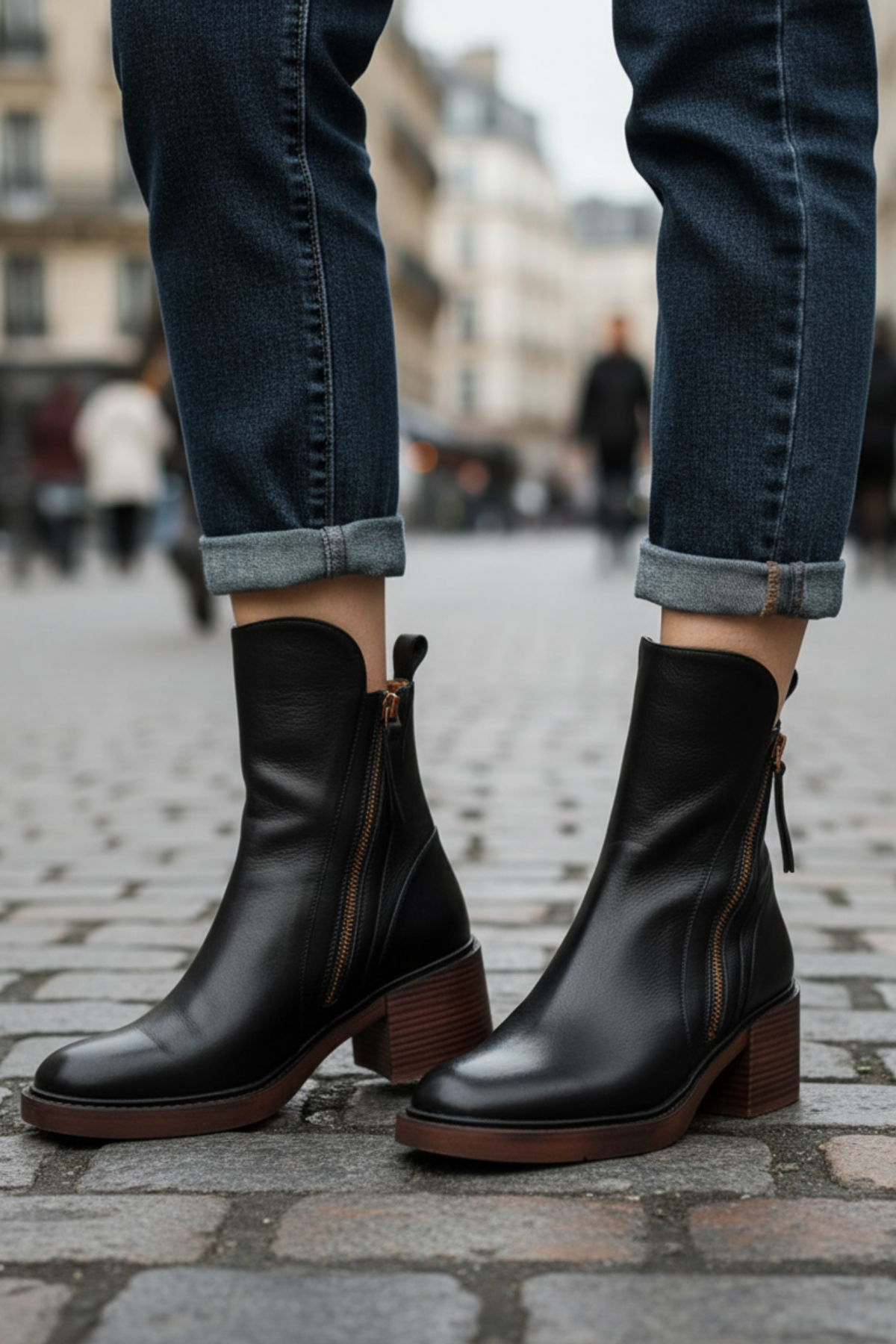Diana | Botas con Tacón Cuadrado