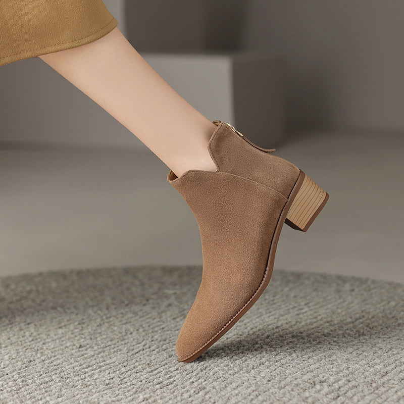 Farah | Botas Rectas de Piel Auténtica
