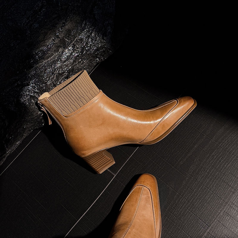 Noelle | Botines de Piel Auténtica con Tacón