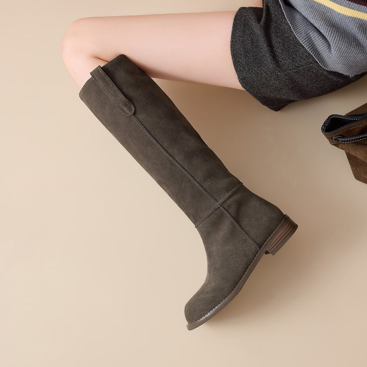 Selma | Botas hasta la Rodilla de Ante Auténtico