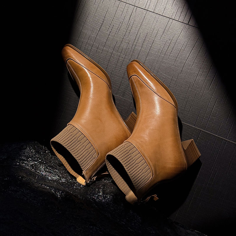 Noelle | Botines de Piel Auténtica con Tacón