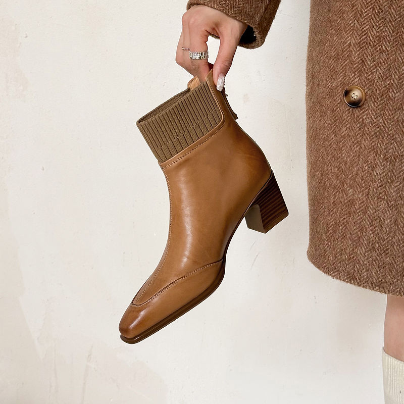 Noelle | Botines de Piel Auténtica con Tacón