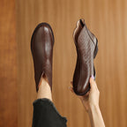 Botas de Piel Auténtica de Caña Recta