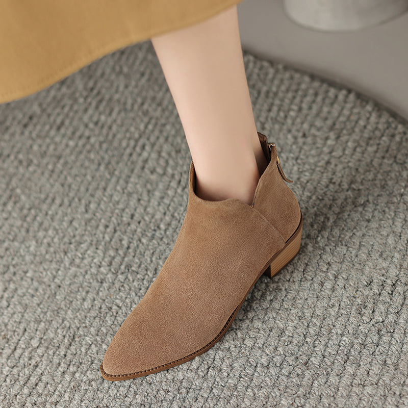 Farah | Botas Rectas de Piel Auténtica