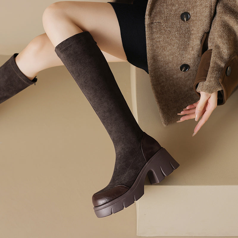 Botas Altas de Ante