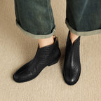 Botas de Piel Auténtica de Caña Recta