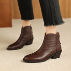 Botas de Piel Auténtica de Caña Recta
