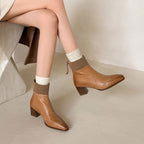 Noelle | Botines de Piel Auténtica con Tacón