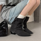 Delia | Botines de Piel de Media Caña