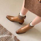Noelle | Botines de Piel Auténtica con Tacón