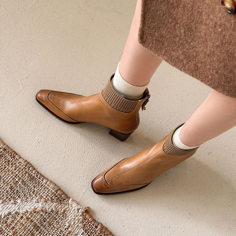 Noelle | Botines de Piel Auténtica con Tacón