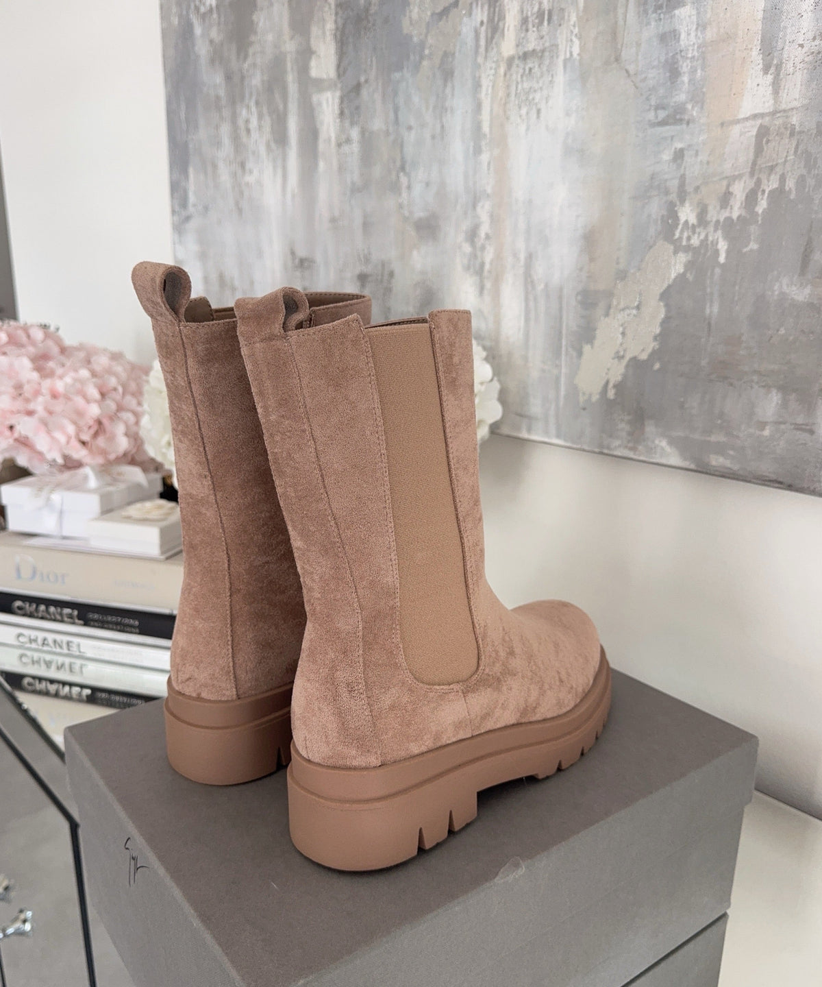Botines Chelsea Zelaria Beige