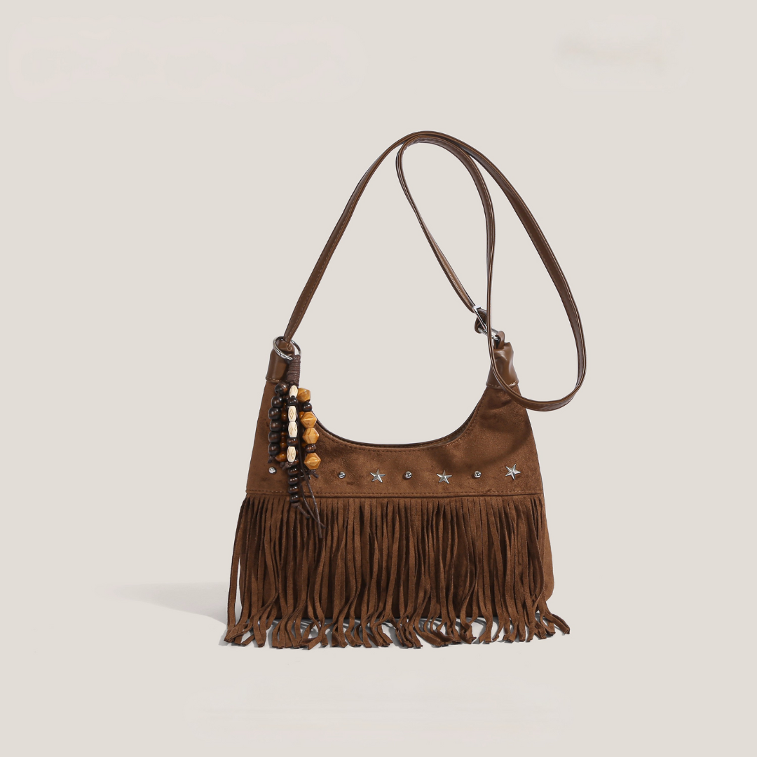 Bolso de mano con flecos Rosalinda