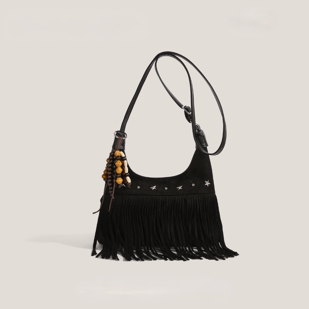 Bolso de mano con flecos Rosalinda