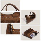 Bolso de mano con flecos Rosalinda