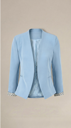 Blazer de corte recto con hombreras