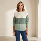 Clara | Suéter de patchwork en tres colores
