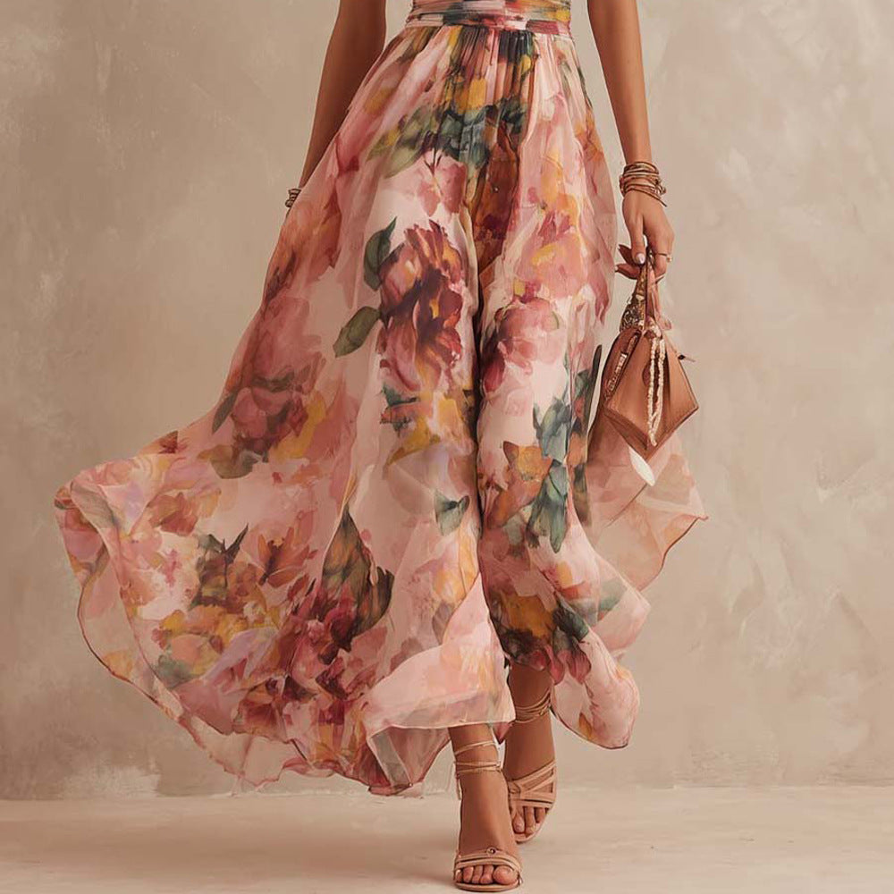 Maria | Vestido floral de un solo hombro