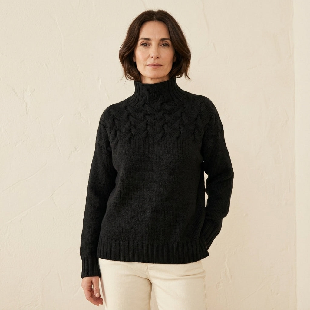 Erika | Suéter de cuello alto liso
