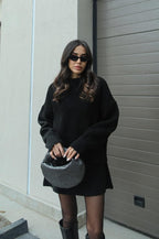 Conjunto de jersey y falda de punto