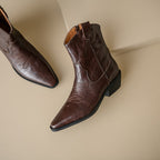 Botas de Piel Auténtica Estilo Western