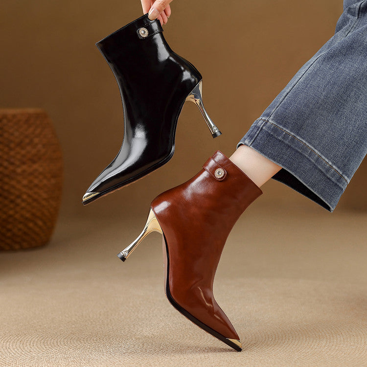 Estelle | Botines de Piel Auténtica con Tacón