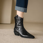 Botas de Piel Auténtica Estilo Western
