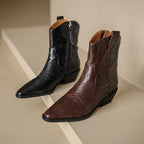 Botas de Piel Auténtica Estilo Western