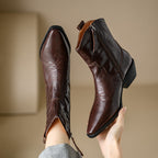 Botas de Piel Auténtica Estilo Western