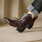 Botas de Piel Auténtica Estilo Western