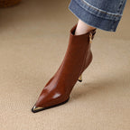 Estelle | Botines de Piel Auténtica con Tacón