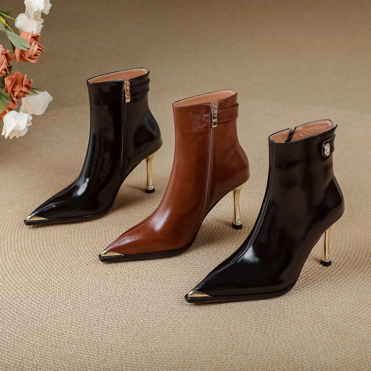 Estelle | Botines de Piel Auténtica con Tacón