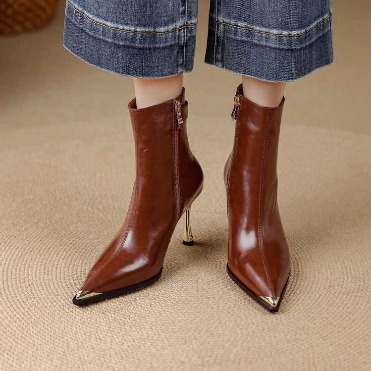 Estelle | Botines de Piel Auténtica con Tacón