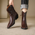Botas de Piel Auténtica Estilo Western